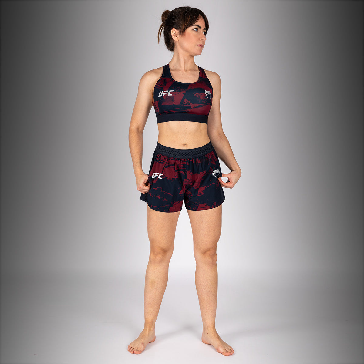 Short Performance Femme UFC Zenith by Venum Authentic Fight Week - Bleu marine/Bordeaux/Argent - product-type_Shorts de training