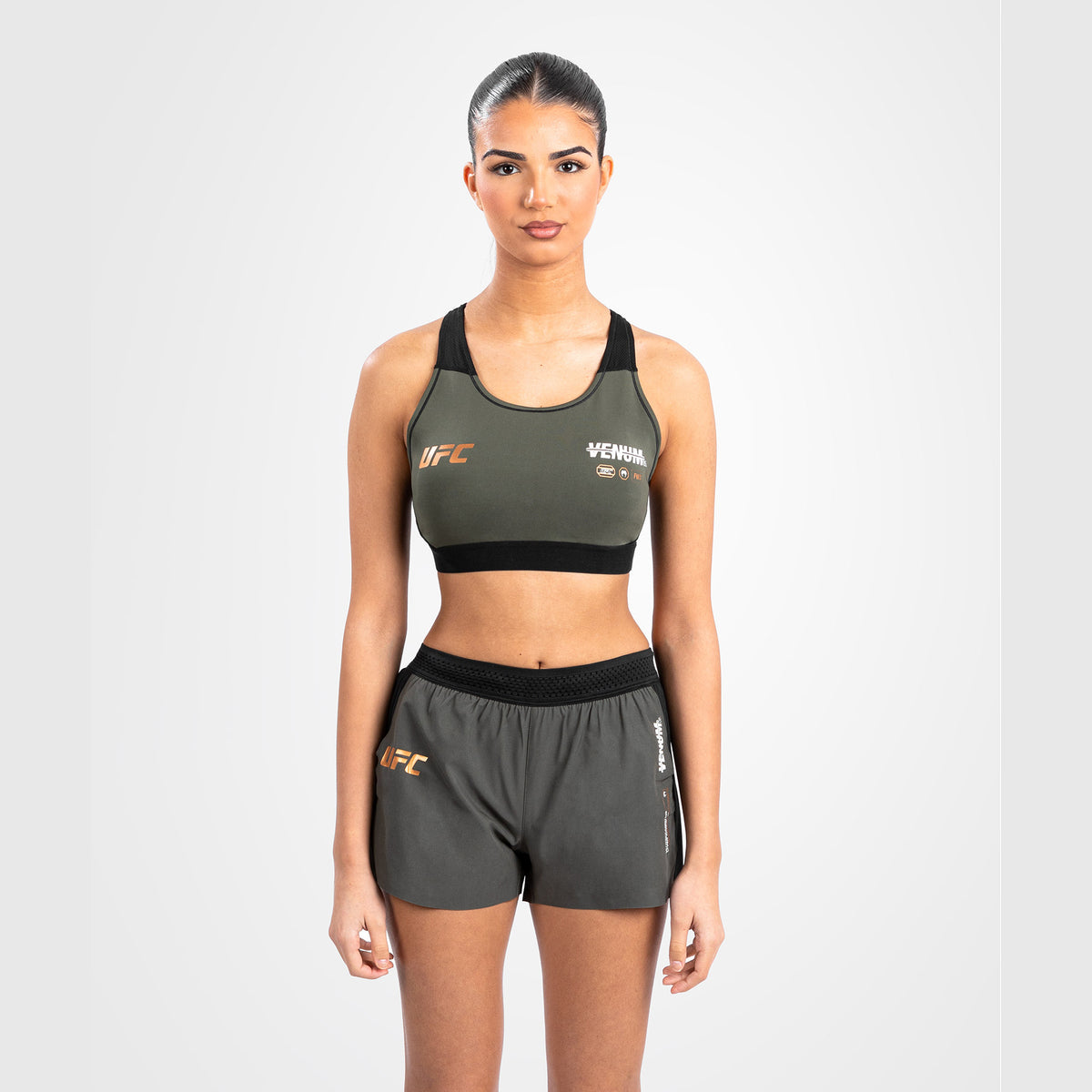 Short de performance pour Femmes UFC Adrenaline by Venum Fight Week - Khaki - product-type_Shorts de training