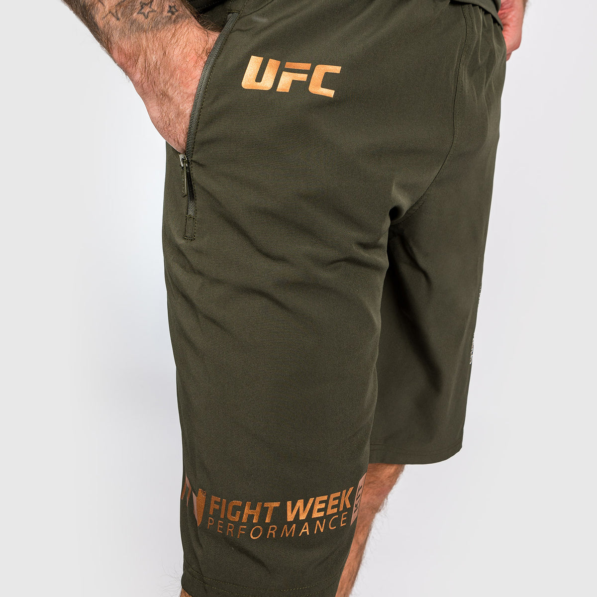 Short de performance pour Hommes UFC Adrenaline by Venum Fight Week - Kaki/Bronze - product-type_Shorts de training