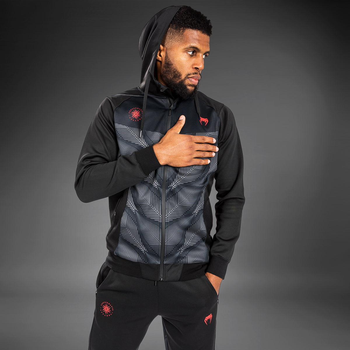 Hoodie zippé à capuche Venum Phantom - Noir/Rouge - product-type_Vestes