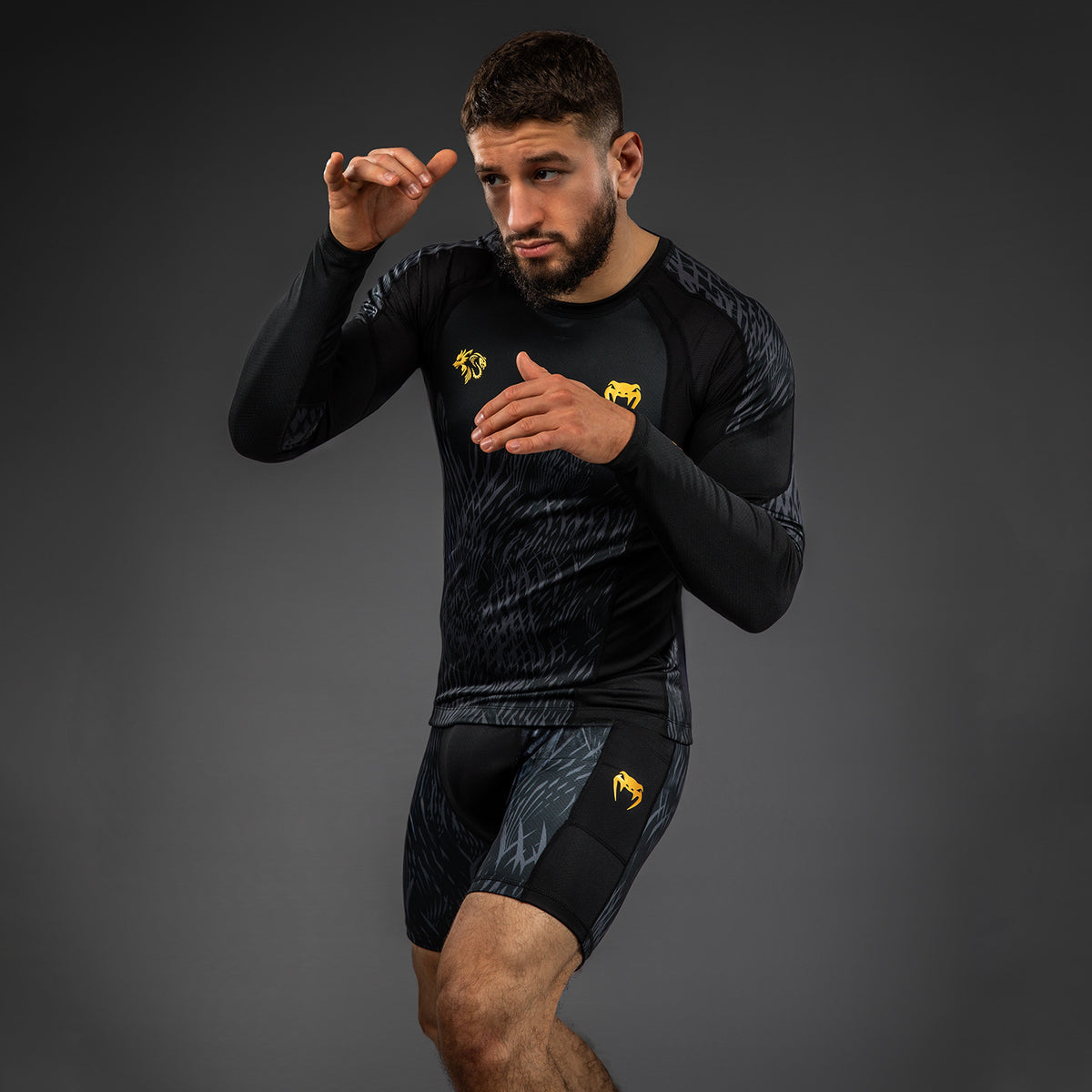 Rashguard à manches longues Venum x Chimaev - Noir/Gris - product-type_T-Shirts de Compression