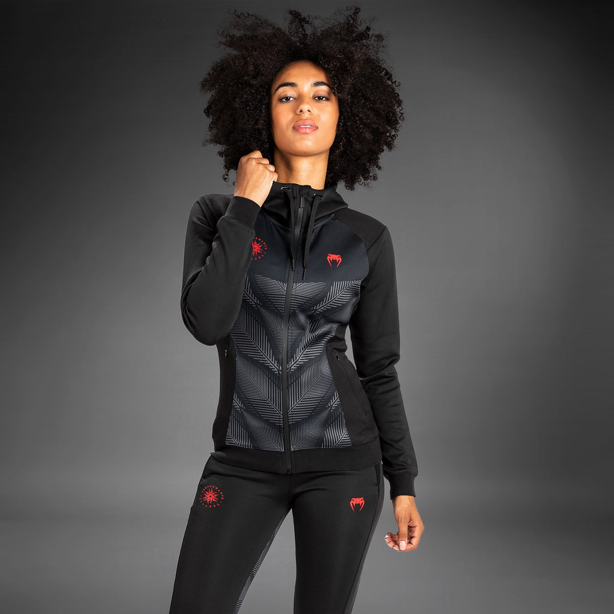 Sweatshirt à Capuche Venum Phantom - Pour Femme - Noir/Rouge - product-type_Vestes