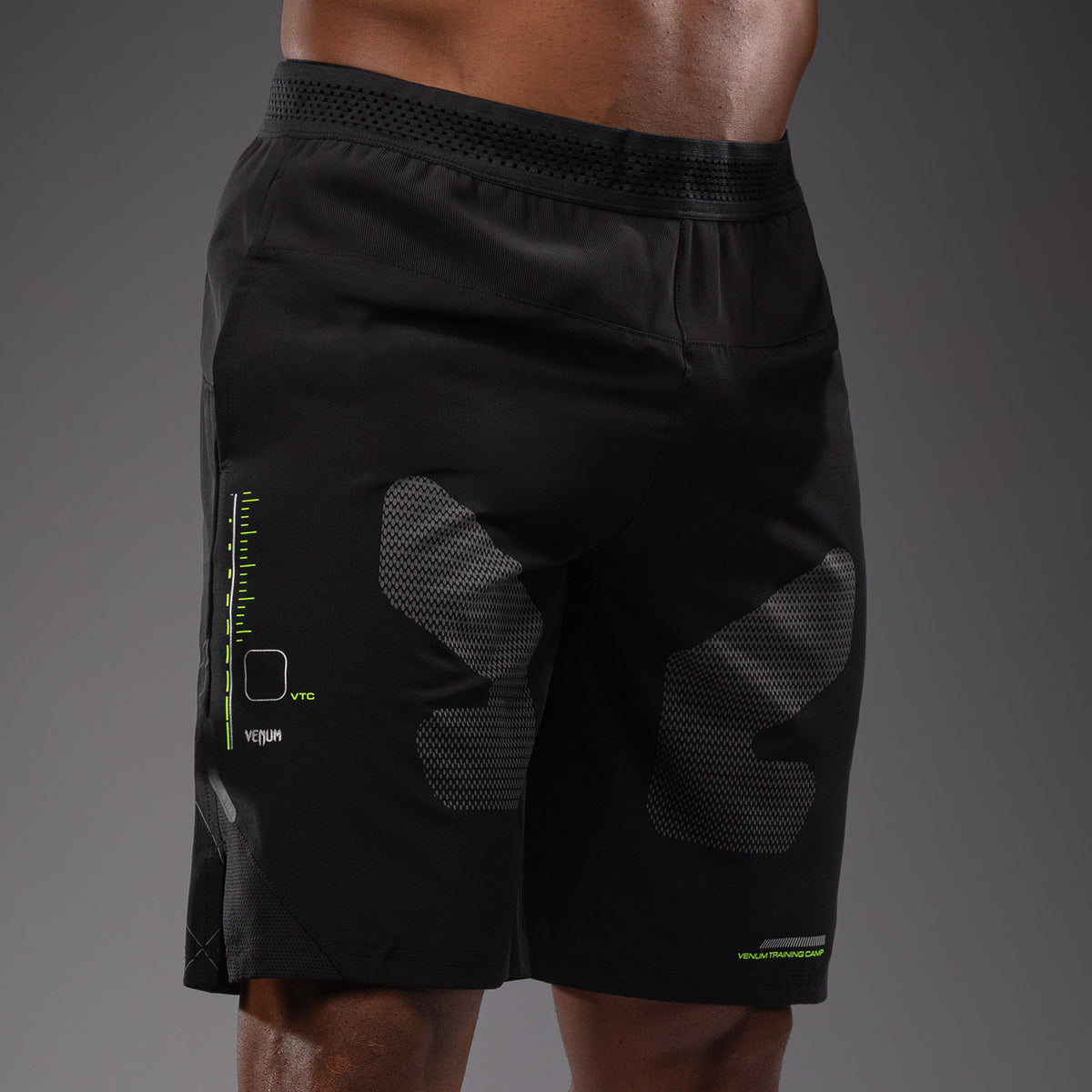 Short d'entraînement Venum Training Camp 4.0 - Noir/Vert Fluo - product-type_Shorts de training