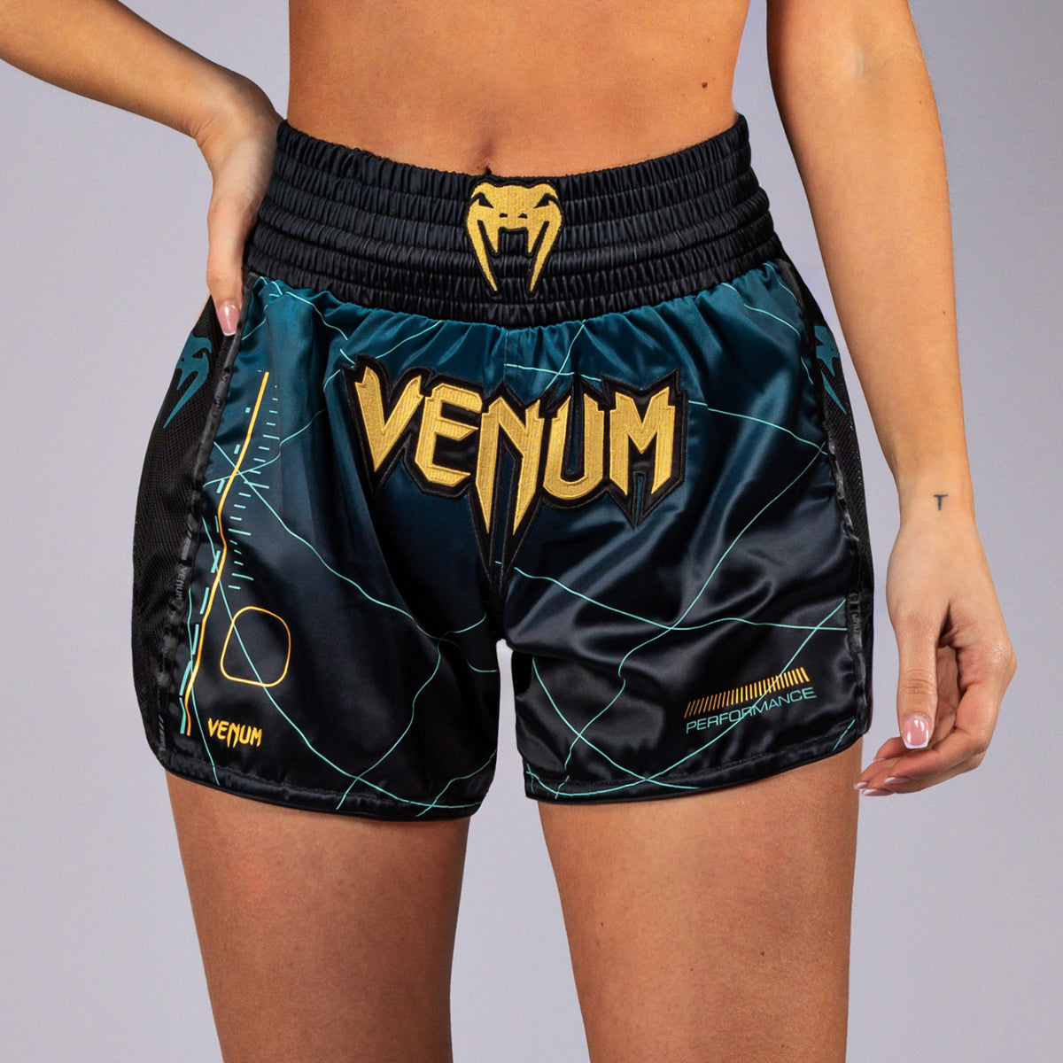 Short de Muay Thai Venum Tactical XT- Noir/Vert Forêt - product-type_Shorts de Muay Thai