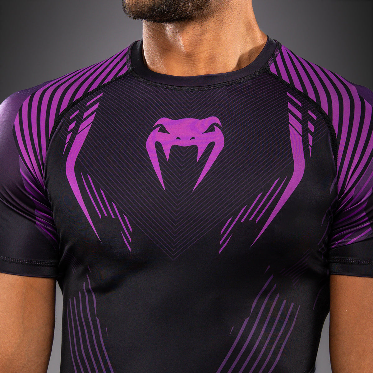 Rashguard à Manches Courtes Venum No-Gi 6.0 - Noir/Violet - product-type_T-Shirts de Compression