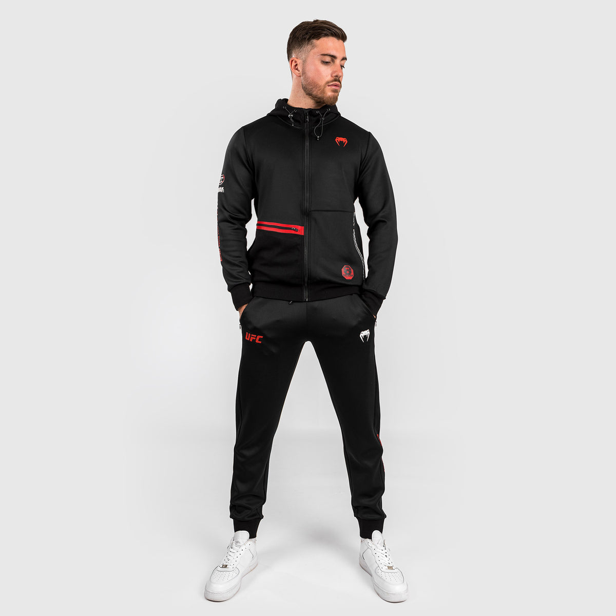 Sweatshirt zippé à capuche pour Hommes UFC Adrenaline by Venum Fight Week - Noir - product-type_Sweatshirts