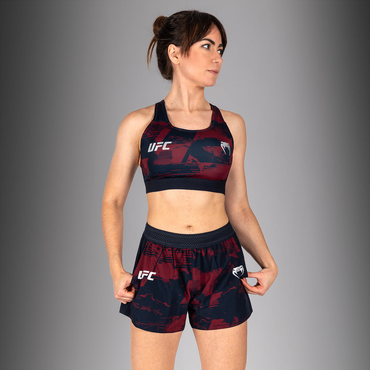 Brassière de sport Femme UFC Zenith by Venum Authentic Fight Week - Bleu marine/Bordeaux/Argent - product-type_Brassières de sport