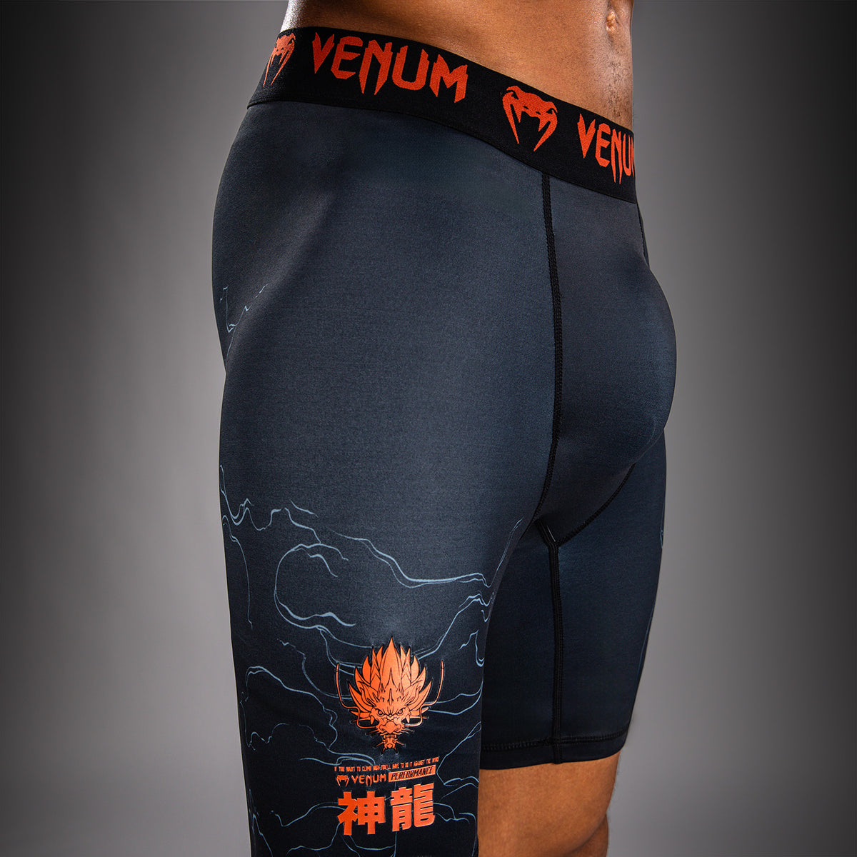 Short de Compression Venum Thunder Dragon – Noir/Gris/Cuivre - product-type_Shorts de compression