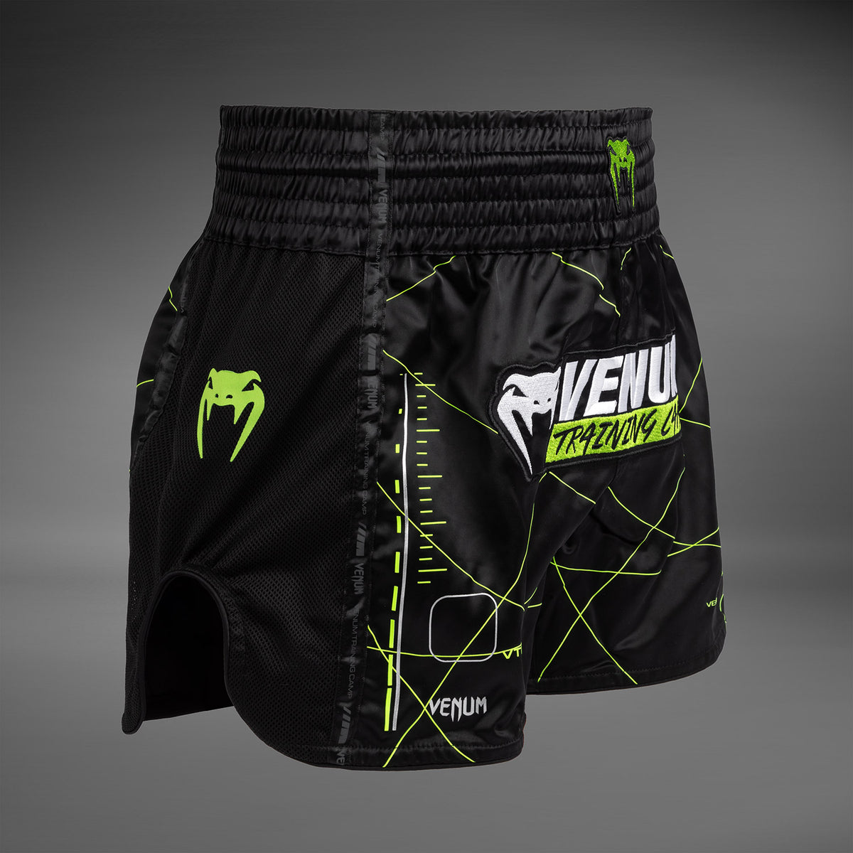 Short de Muay Thai Venum Training Camp 4.0 - Noir/Vert Fluo - product-type_Shorts de Muay Thai