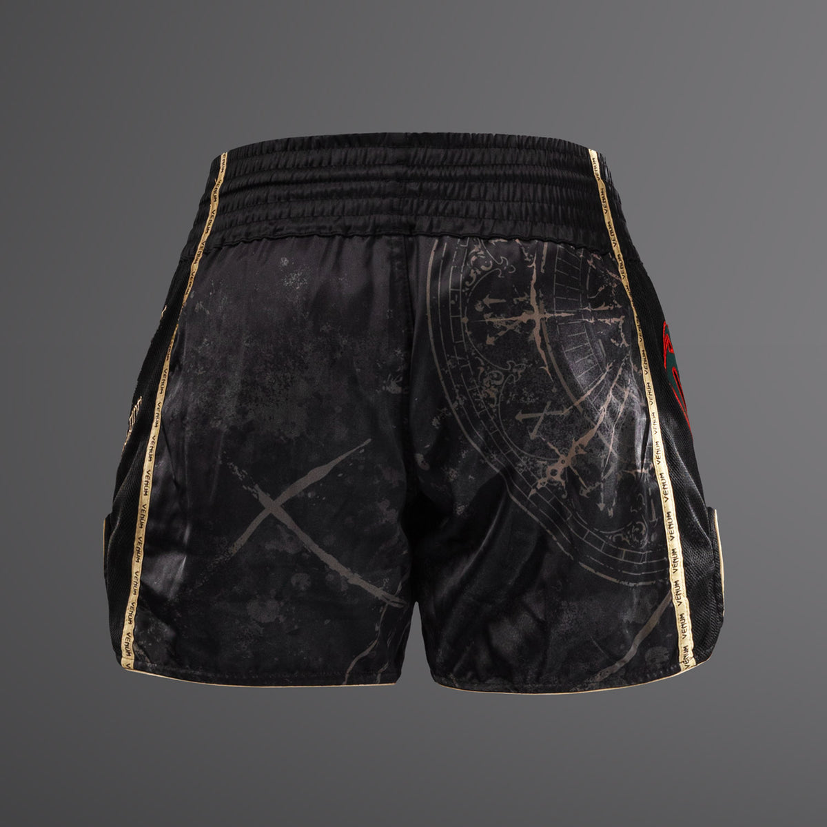 Short de Muay Thai pour Hommes Venum Santa Muerte 5.0 - Noir Profond/Or - product-type_Shorts de Muay Thai