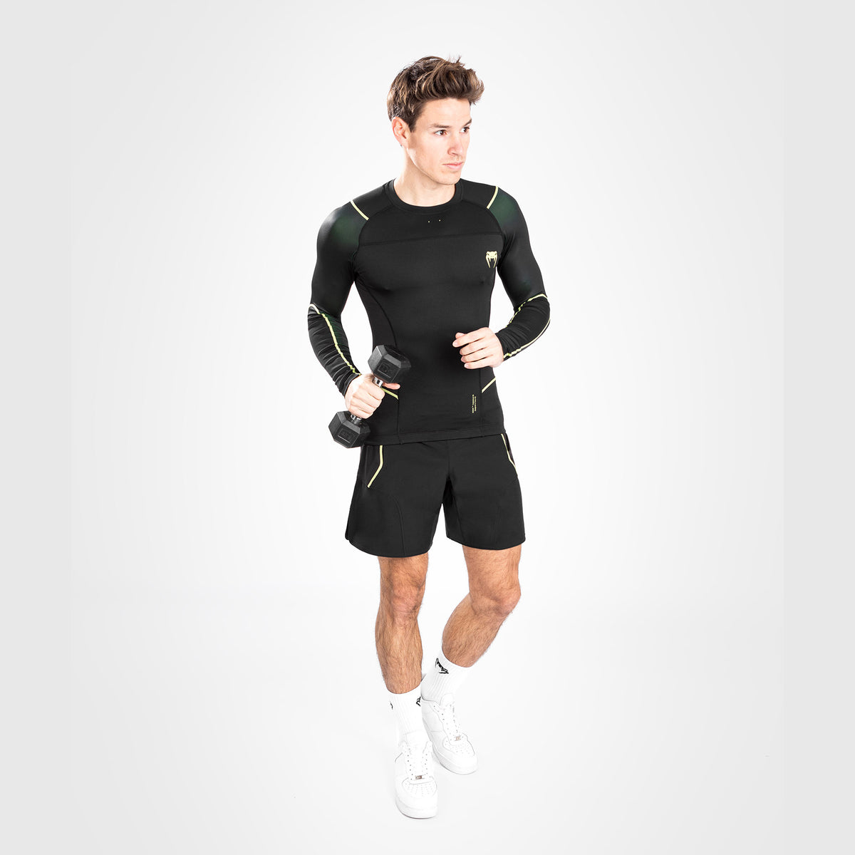 Rashguard Hommes - Manches longues Venum Fusion 2.0 - Noir/Jaune - product-type_T-Shirts de Compression