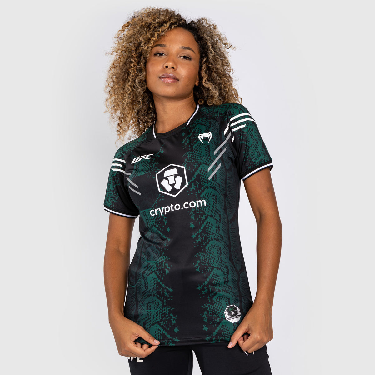 T-shirt Technique pour Femme UFC Adrenaline by Venum Authentic Fight Night - Emerald Edition - Vert/Noir - product-type_T-Shirts Dry Tech