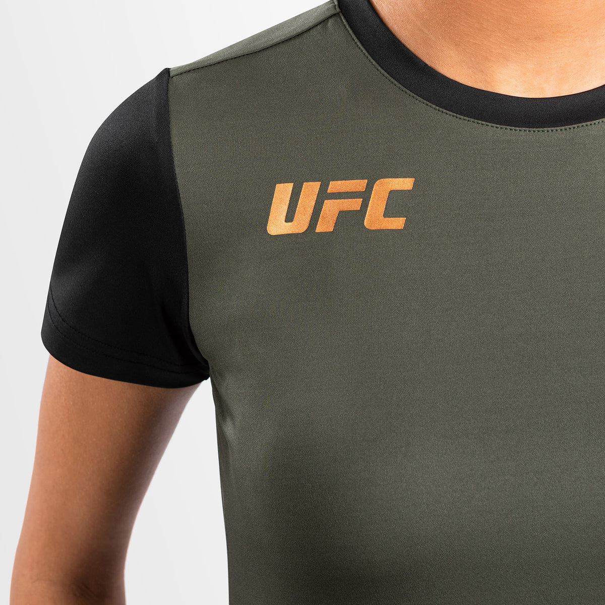 T-shirt Dry-Tech pour Femmes UFC Adrenaline by Venum Fight Week - Kaki/Bronze - product-type_T-Shirts Dry Tech