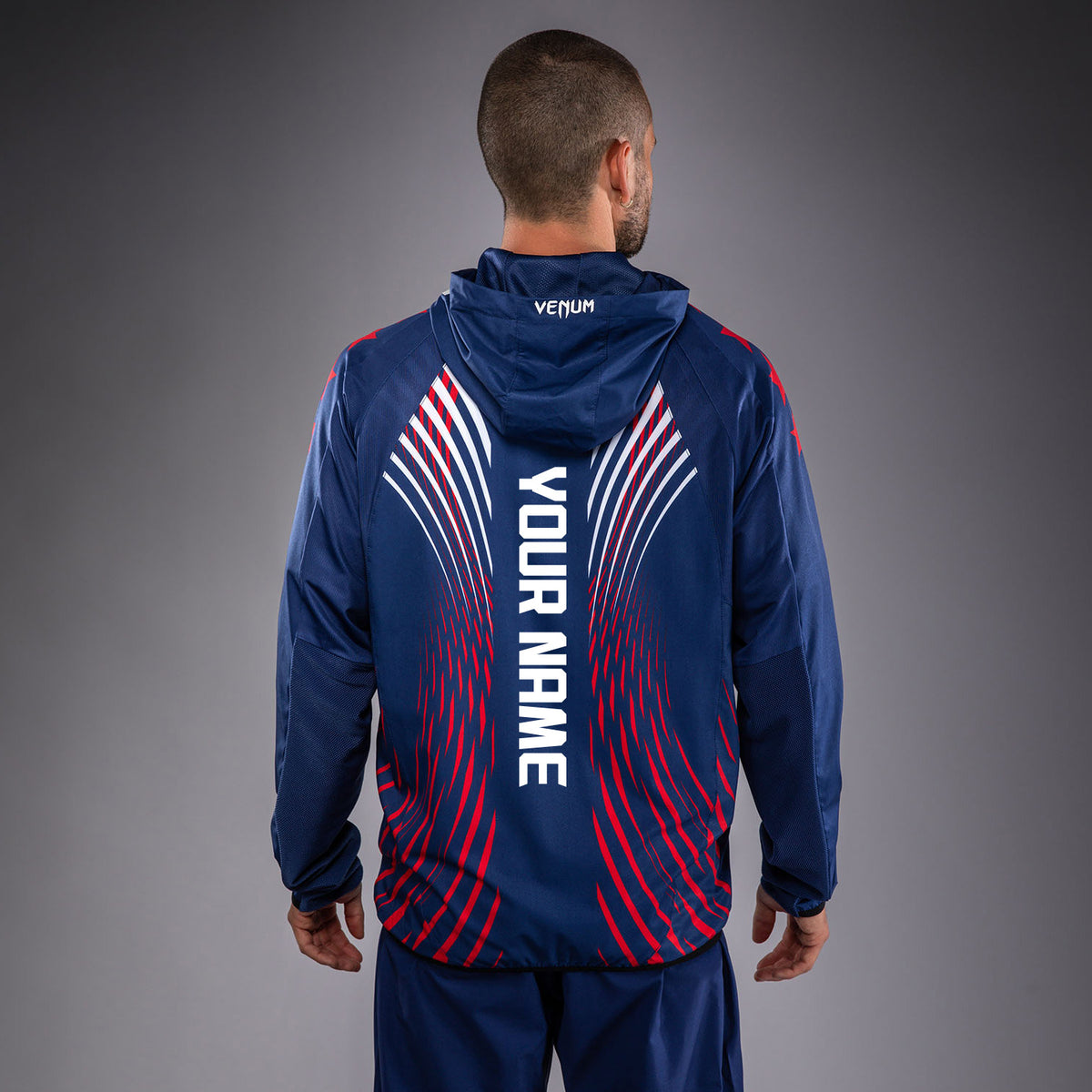 Official UFC Freedom 250 by Venum Authentic Fight Night Sweat à capuche Walkout pour homme - Bleu - product-type_Vestes
