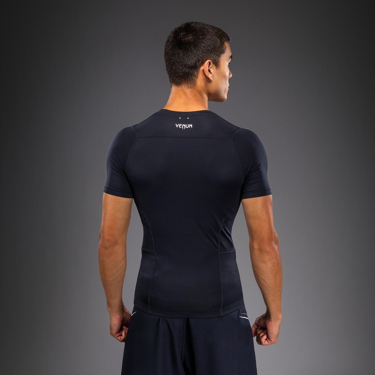 Rashguard à Manches Courtes Venum G-Core - Bleu Marine/Blanc - product-type_T-Shirts de Compression