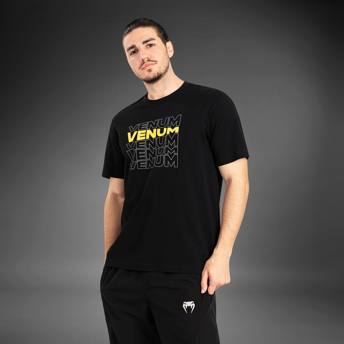 T-shirt à manches courtes pour Hommes Venum Vertigo - Noir/Jaune - product-type_T-Shirts