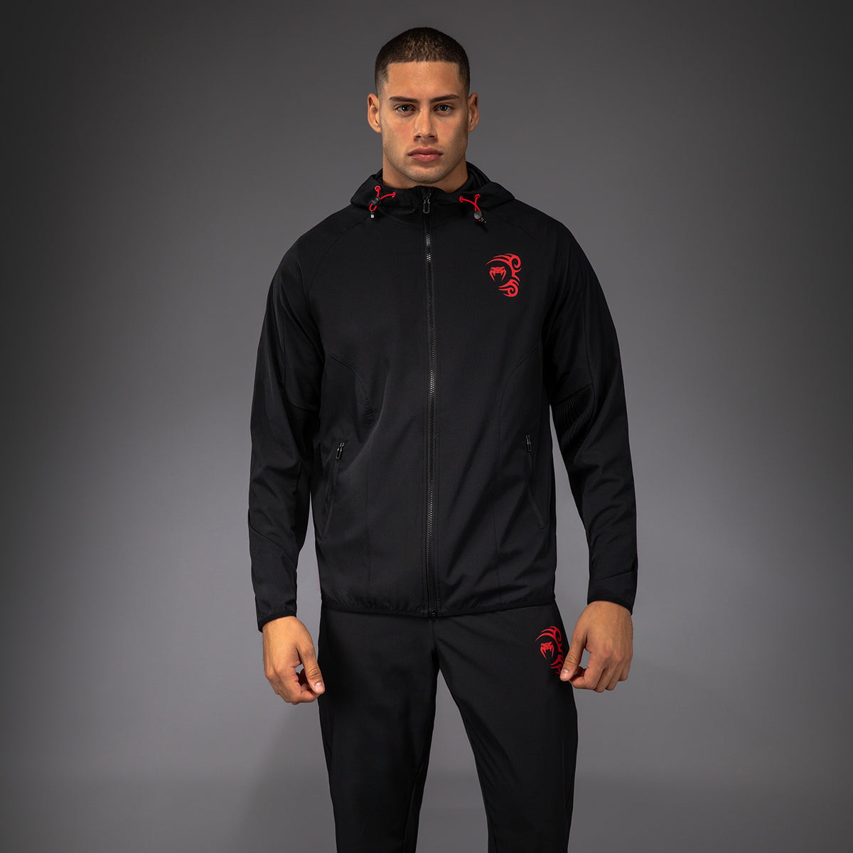 Veste de Survêtement Venum x Mike Tyson Tiger - Noir Profond/Rouge Intense - product-type_Vestes