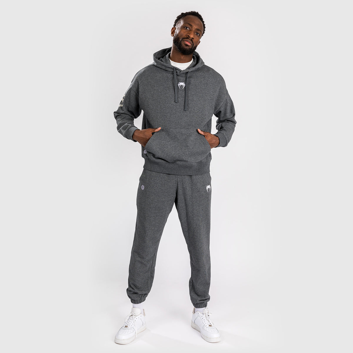 Sweatshirt À Capuche Pour Hommes Venum Vortex XL Lite - Gris Foncé Chiné - product-type_Sweatshirts