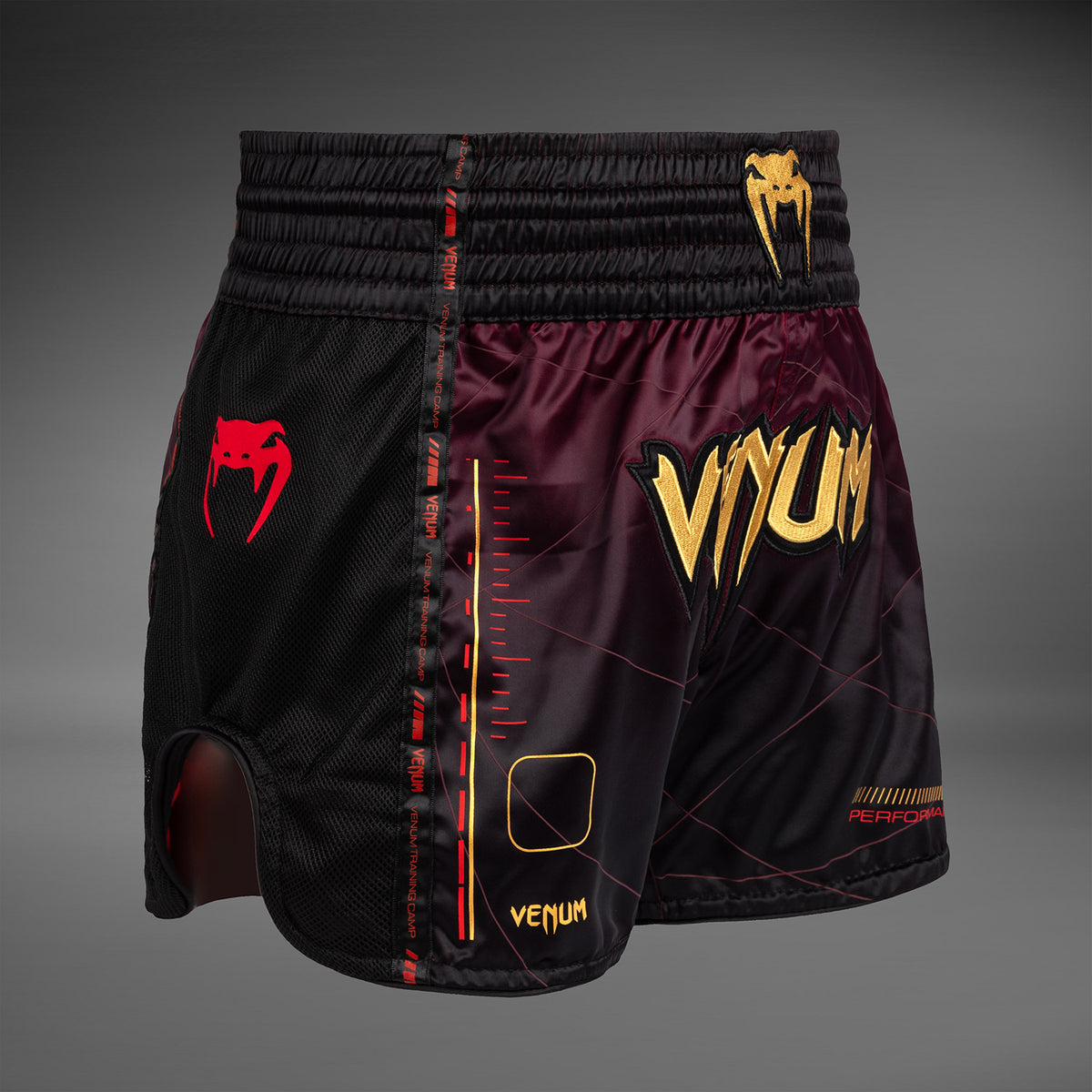 Short de Muay Thai Venum Tactical XT- Noir/Bordeaux/Or - product-type_Shorts de Muay Thai