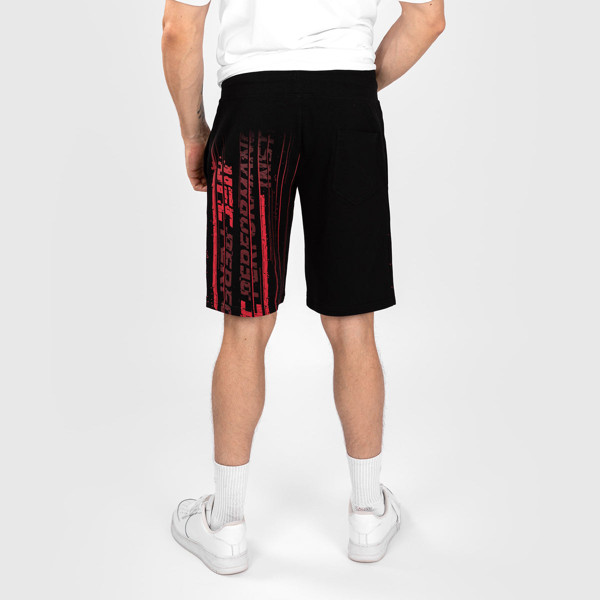 Short en Coton pour Hommes UFC Venum Performance Institute 2.0 - Noir/Rouge - product-type_Shorts en Coton