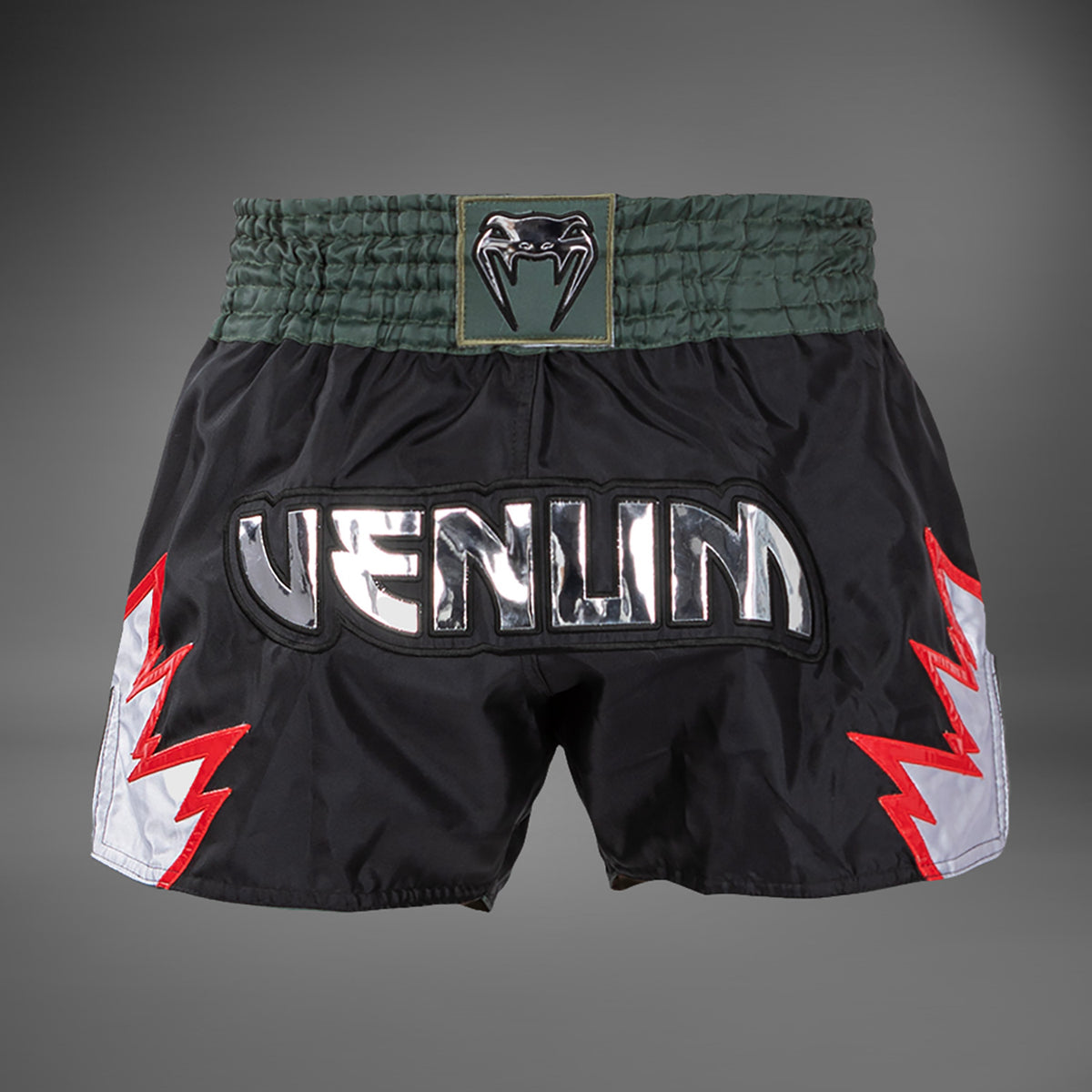 Shorts de Muay Thai Venum Inferno - Noir Profond/Kaki - product-type_Shorts de Muay Thai