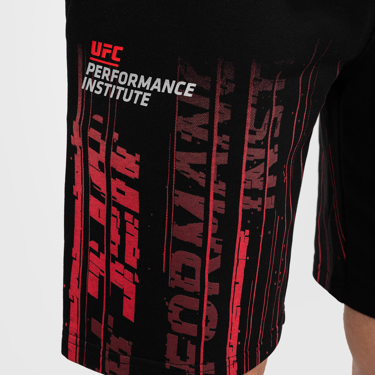Short en Coton pour Hommes UFC Venum Performance Institute 2.0 - Noir/Rouge - product-type_Shorts en Coton