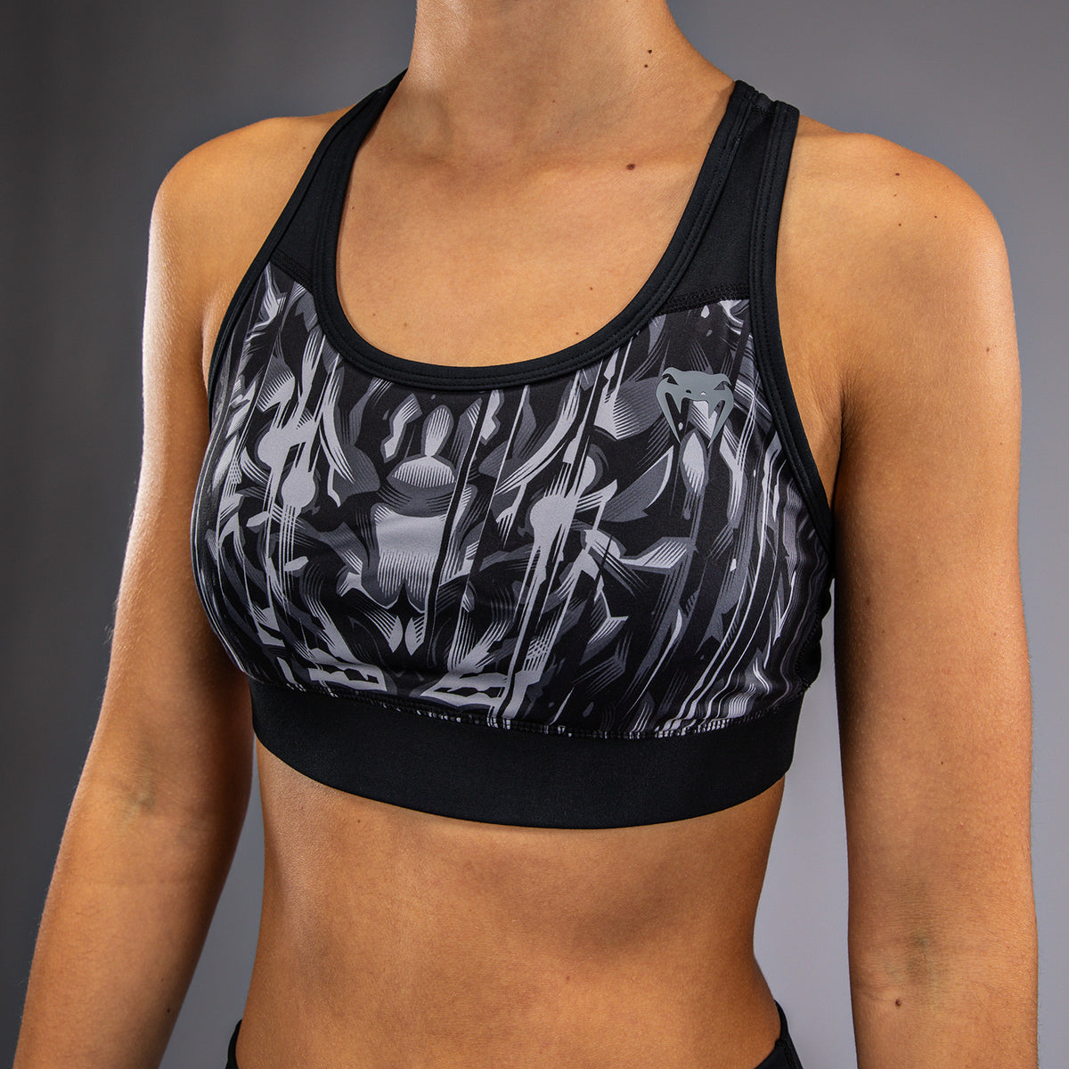 Brassière de Sport Venum Tiger pour Femmes - Noir/Argent - product-type_Brassières de sport