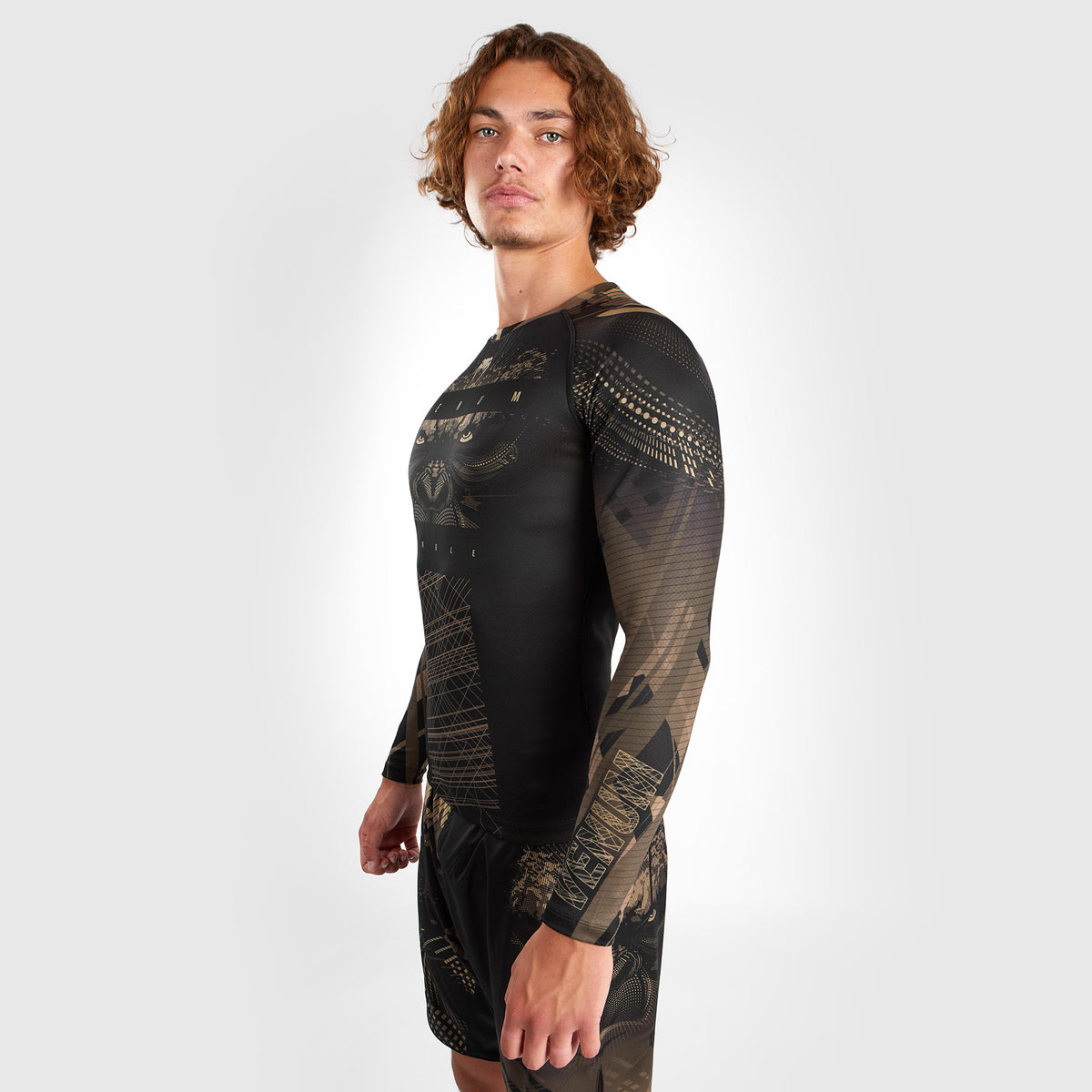 Rashguard à Manches Longues Venum Gorilla Jungle - Noir/Sable - product-type_T-Shirts de Compression