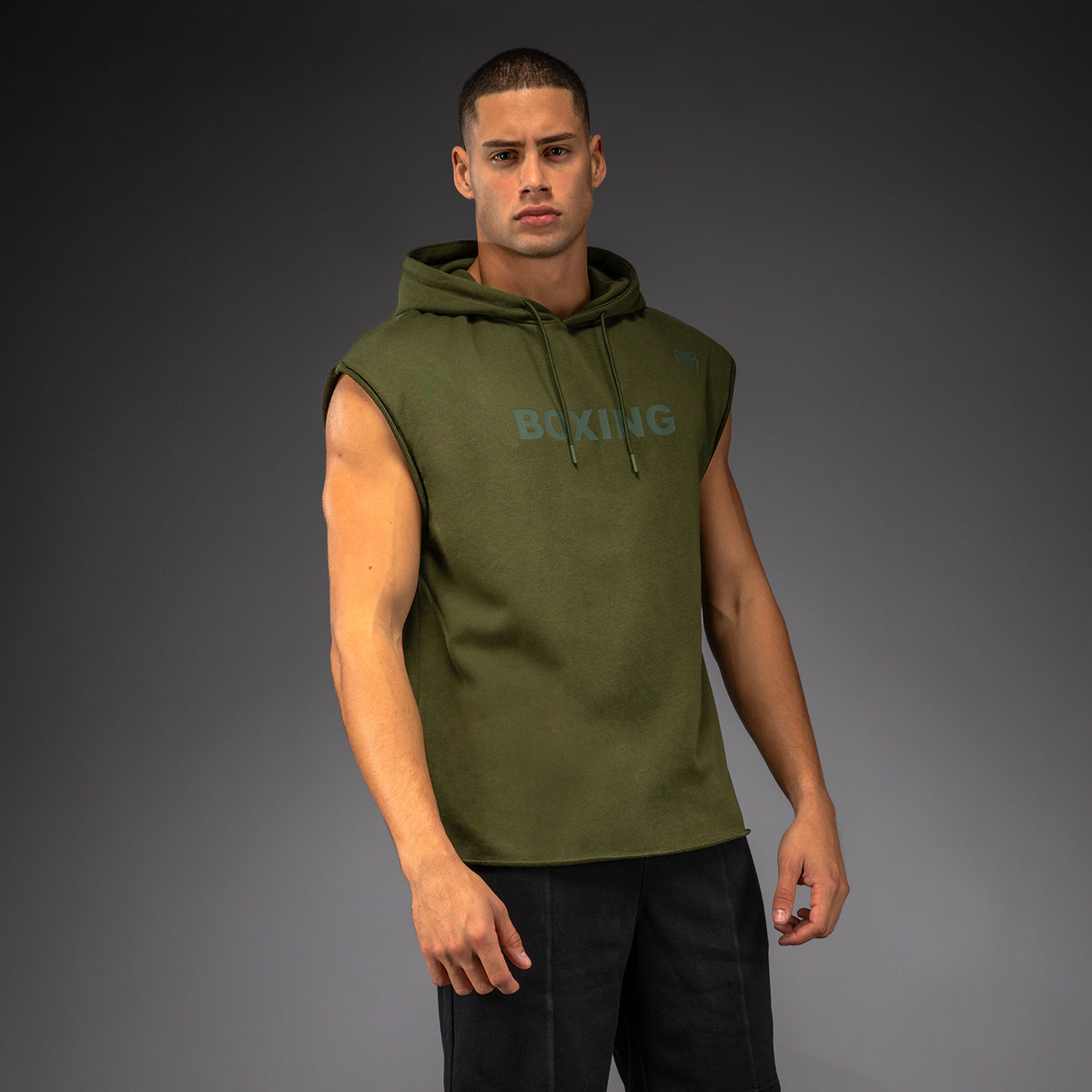 Sweat à Capuche Sans Manches Venum Boxing VT – Vert Militaire - product-type_Sweatshirts