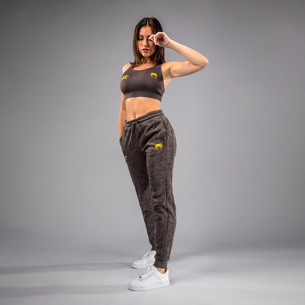 Pantalon en Coton pour Femmes UFC Fusion by Venum Fight Week - Marron Terrestre - product-type_Pantalons de jogging