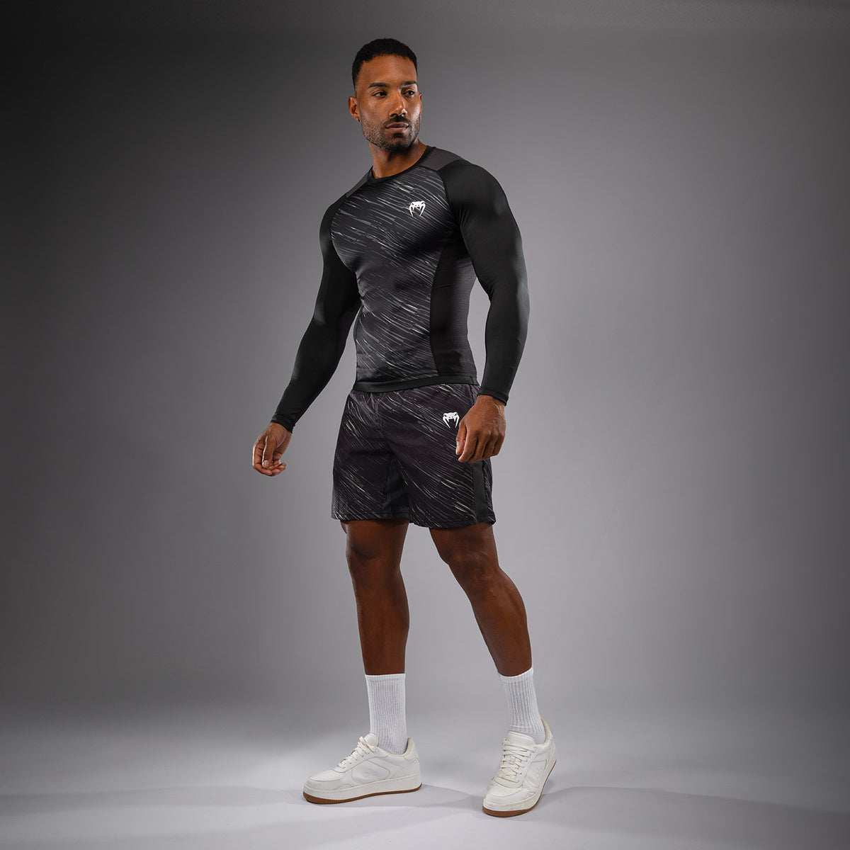 Rashguard Manches Longues Venum Rapid - Noir/Gris Orage - product-type_T-Shirts de Compression