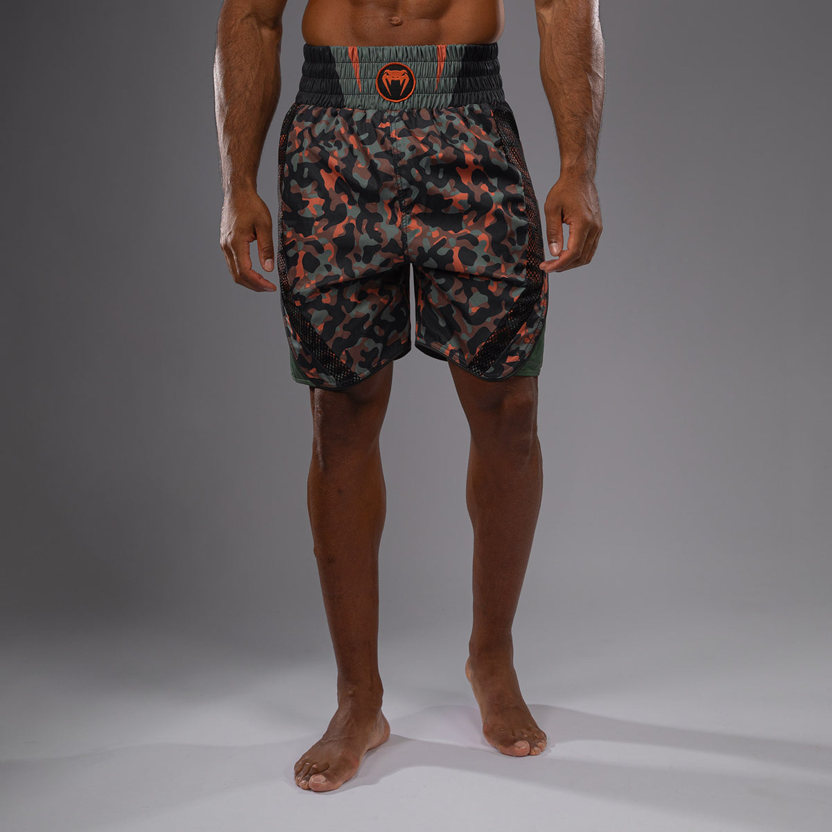 Short de boxe Venum Jungle Ops - Kaki/Orange - product-type_Shorts de boxe