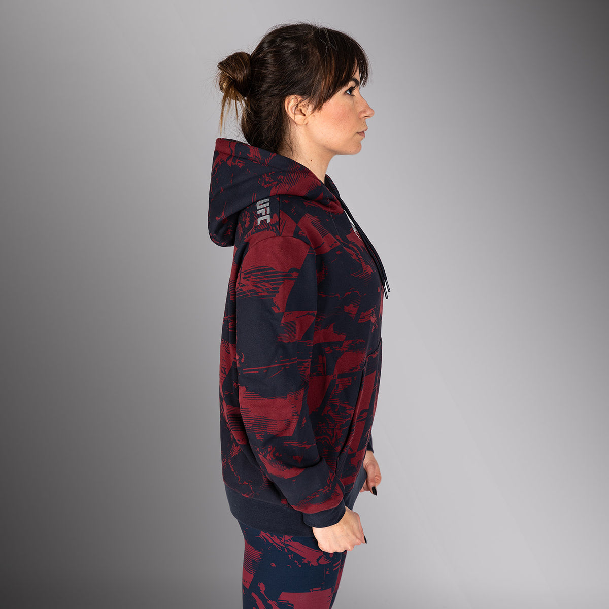 Sweat à capuche Femme UFC Zenith by Venum Authentic Fight Week - Bleu marine/Bordeaux/Argent - product-type_Sweatshirts