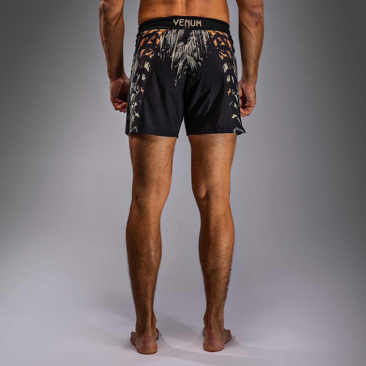 Short de Combat Venum Tiger pour Hommes - Noir/Orange Néon - product-type_Shorts de MMA