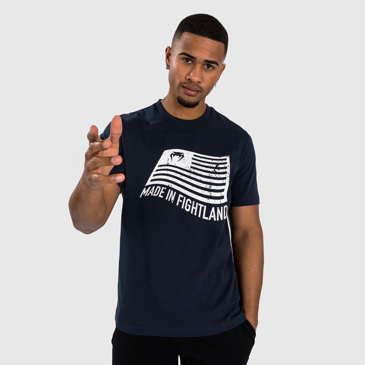 T-Shirt Venum Made in Fightland - Bleu marine/blanc - product-type_T-Shirts