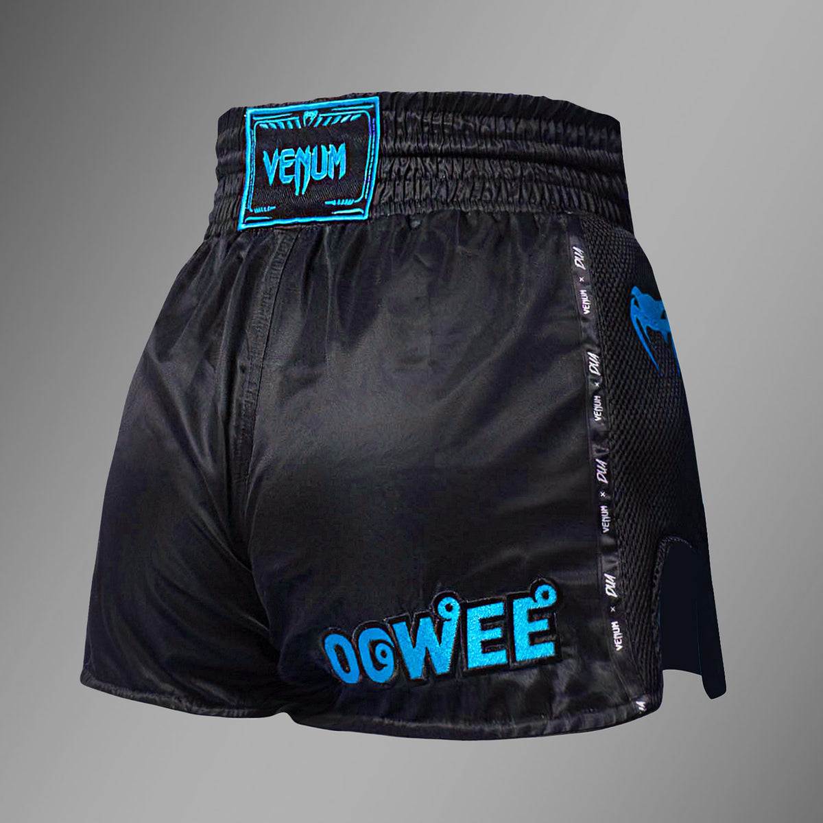 Short de Muay Thai Venum x Dua - Noir/Bleu électrique - product-type_Shorts de Muay Thai