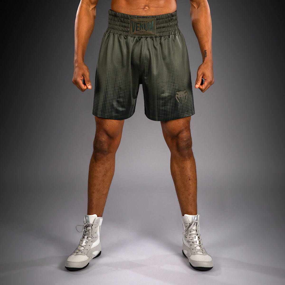 Short de Boxe Venum Stealth – Kaki/Vert Foncé - product-type_Shorts de boxe