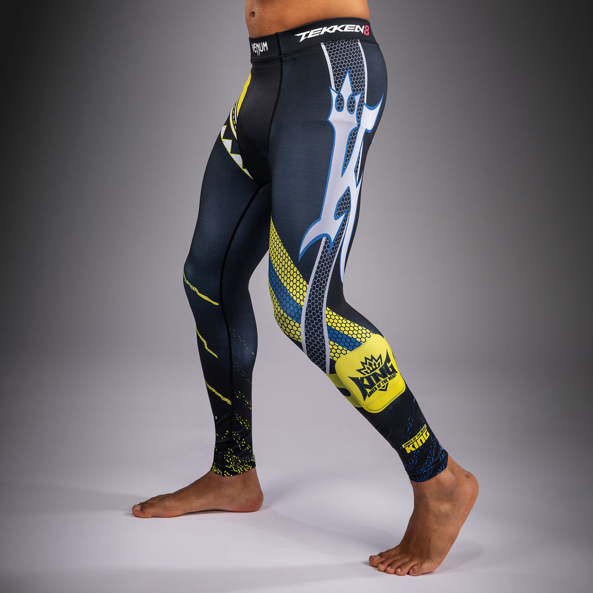 Pantalon de Compression King Venum x TEKKEN 8 - Noir/Jaune - product-type_Pantalons de Compression