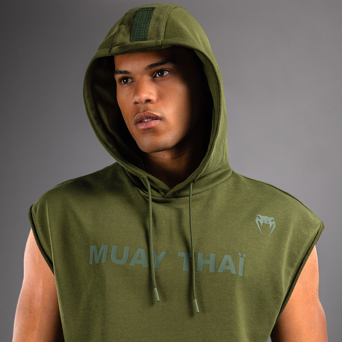 Sweat à Capuche Sans Manches Venum Muay Thai VT – Vert Militaire - product-type_Sweatshirts