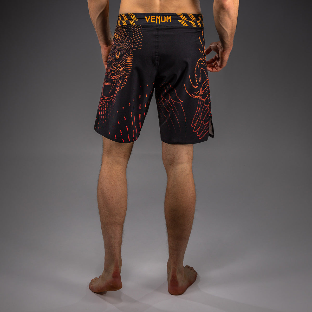 Short de Combat Venum Quetzal Fury - Noir/Rouge Fury/Mandarine - product-type_Shorts de MMA