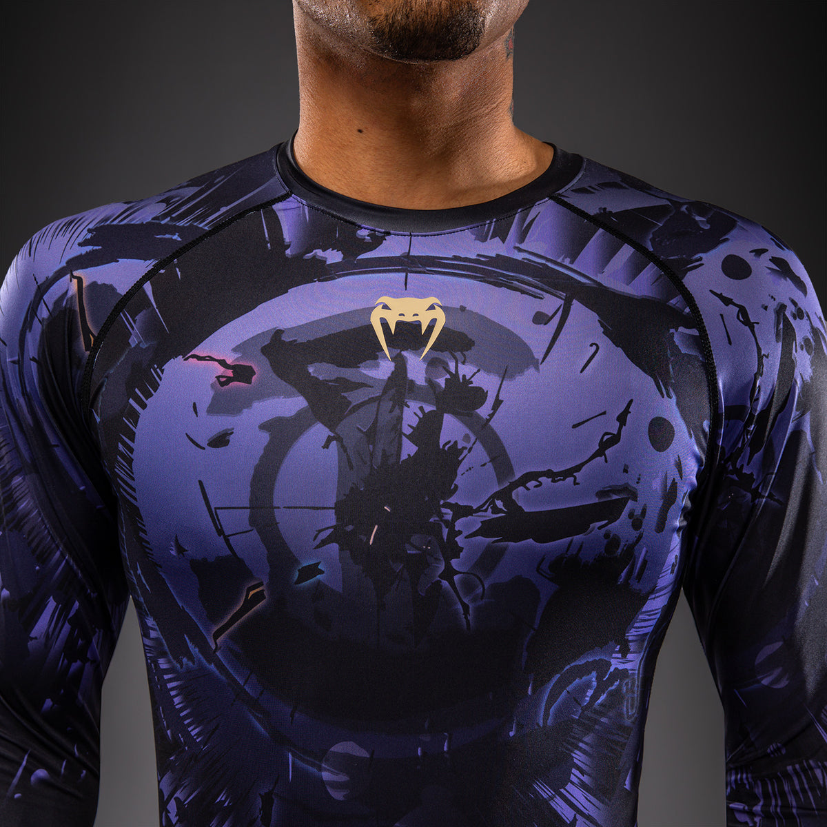 Rashguard à Manches Longues Gojo Jujutsu Kaisen x Venum – Violet - product-type_T-Shirts de Compression