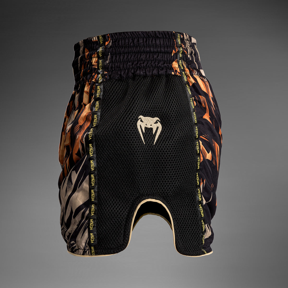 Short Muay Thai Venum Tiger pour Hommes - Noir/Orange Néon - product-type_Shorts de Muay Thai
