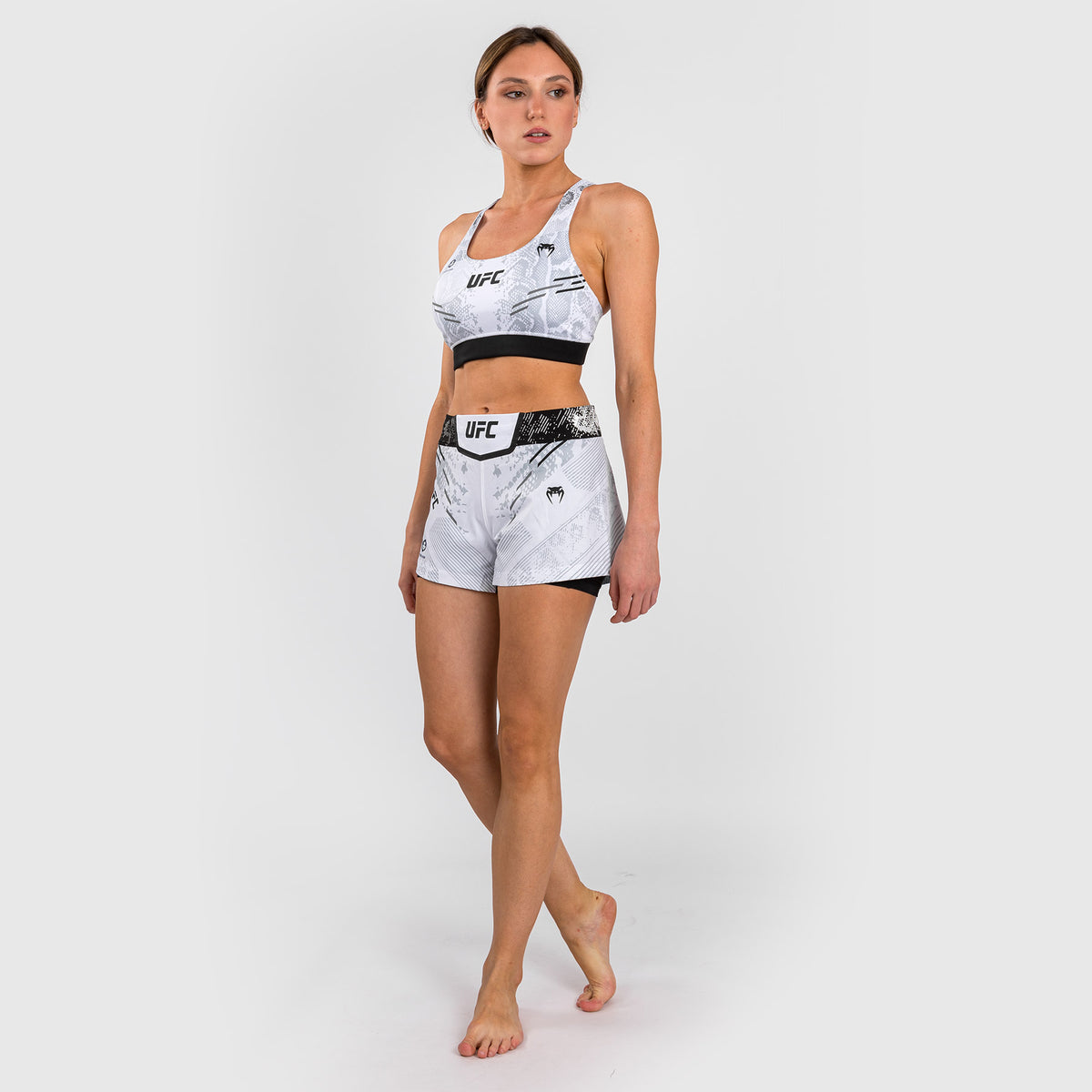 Short de Combat pour Femmes UFC Adrenaline by Venum Authentic Fight Night - Blanc - product-type_Shorts de MMA