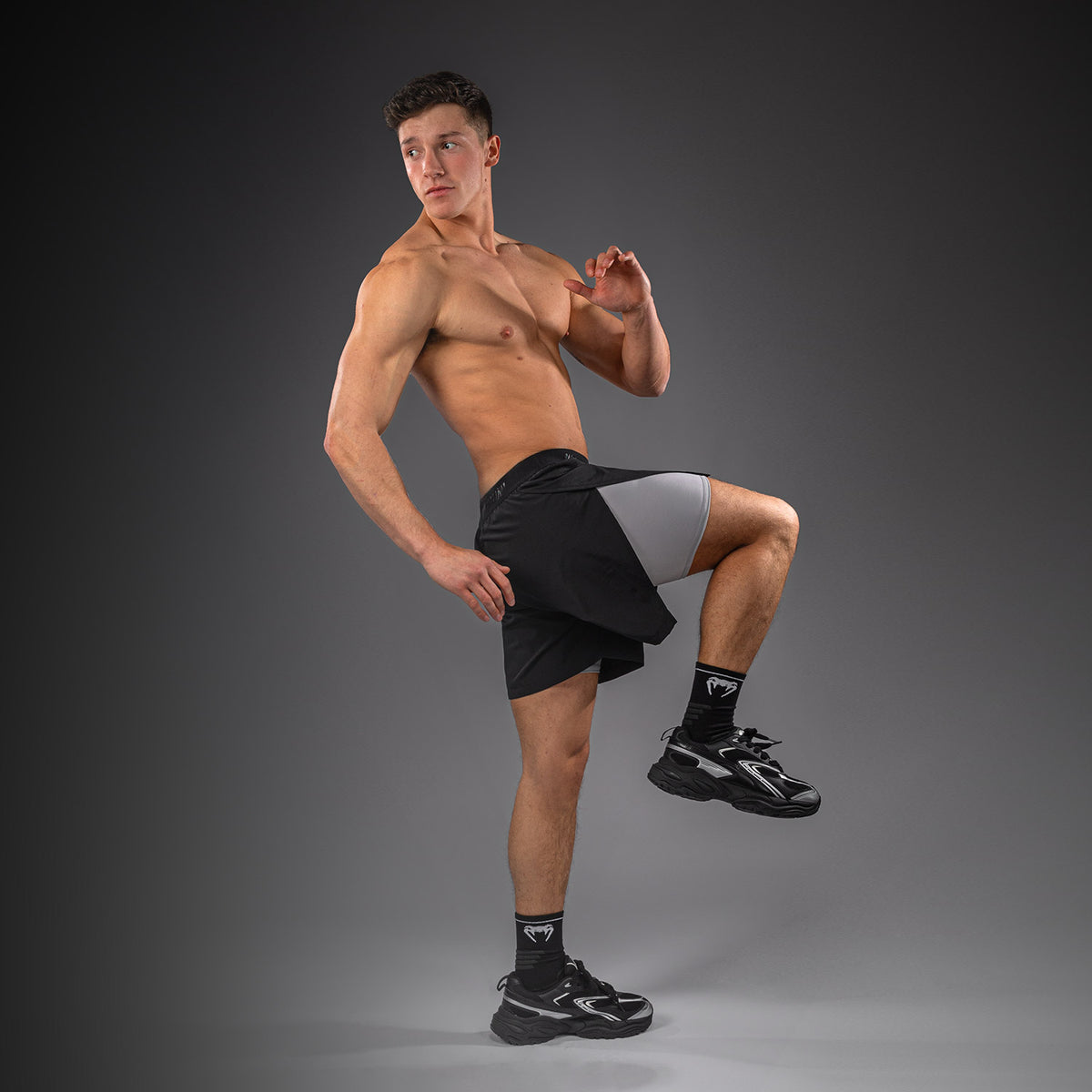 Short d’Entraînement hybride Venum Lazer - Noir/Gris - product-type_Shorts de training