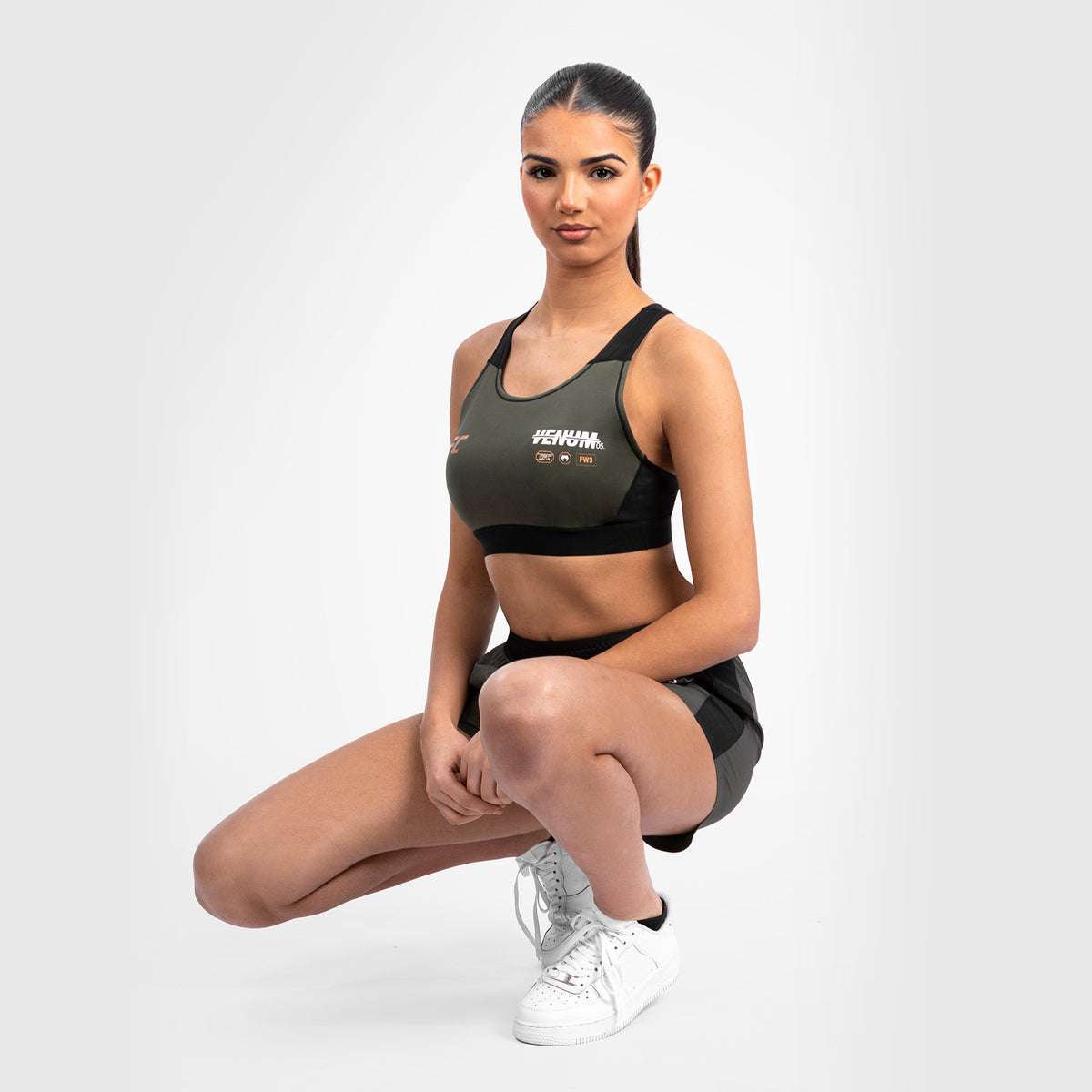 Brassière de sport pour Femmes UFC Adrenaline by Venum Fight Week - Khaki/Bronze - product-type_Brassières de sport