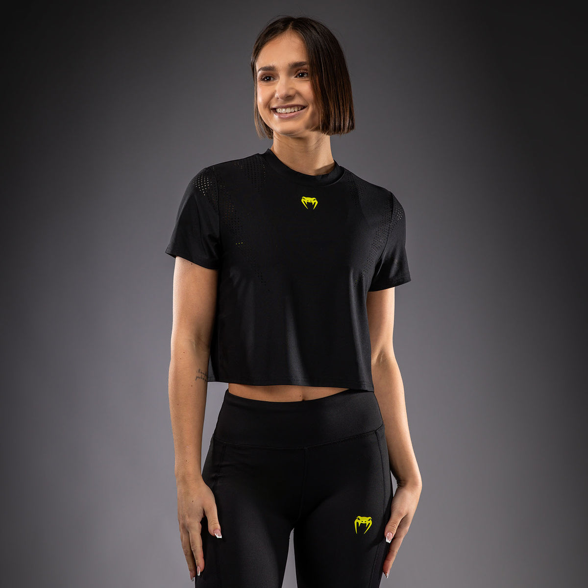T-shirt Dry Tech Pour Femme Venum Lazer - Noir/Jaune - product-type_T-Shirts Dry Tech