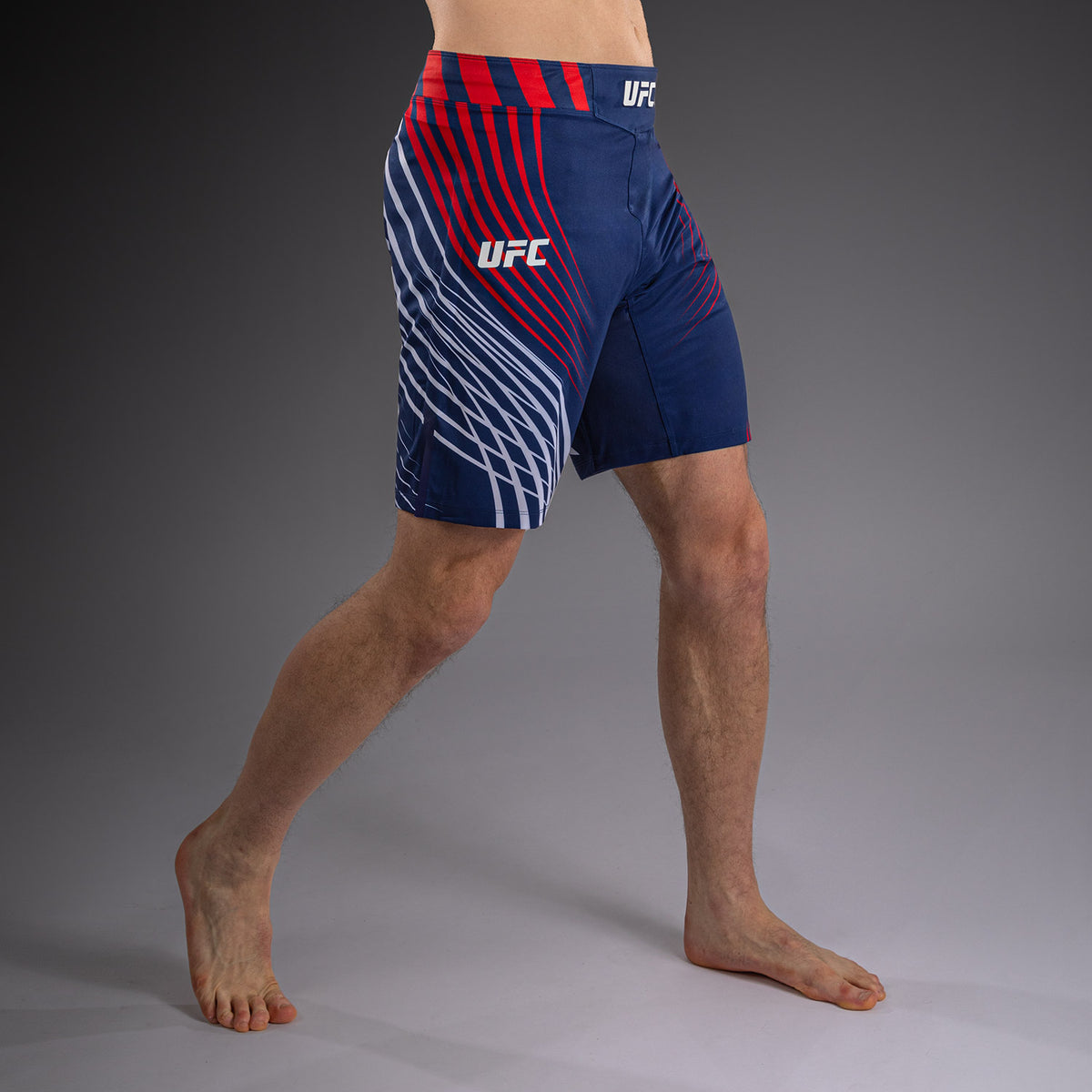 UFC Freedom 250 by Venum Authentic Fight Night Short de combat Personnalisé coupe longue pour homme - Bleu - product-type_Shorts de MMA