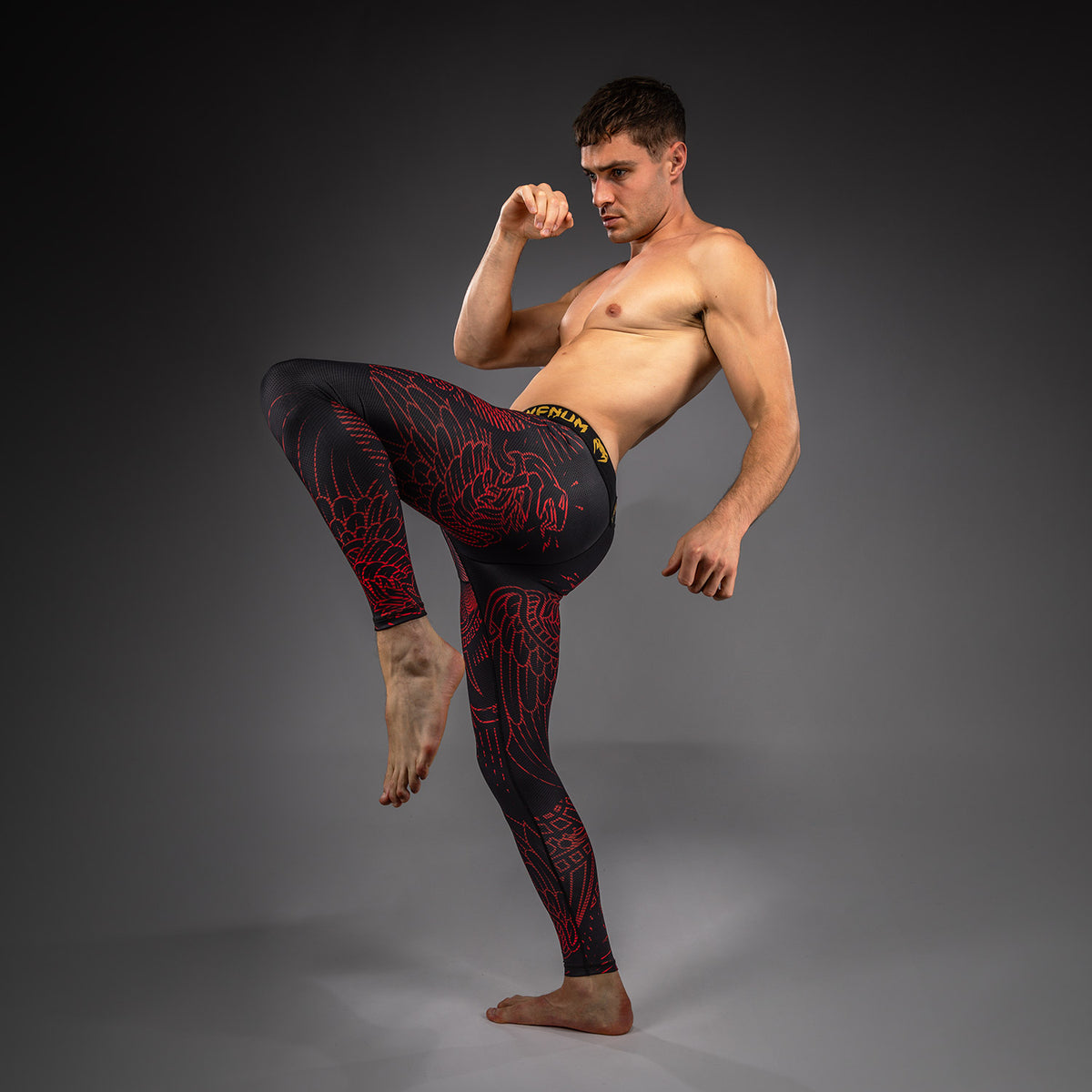 Pantalon de Compression Venum Quetzal Fury - Noir/Rouge Fury/Mandarine - product-type_Pantalons de Compression