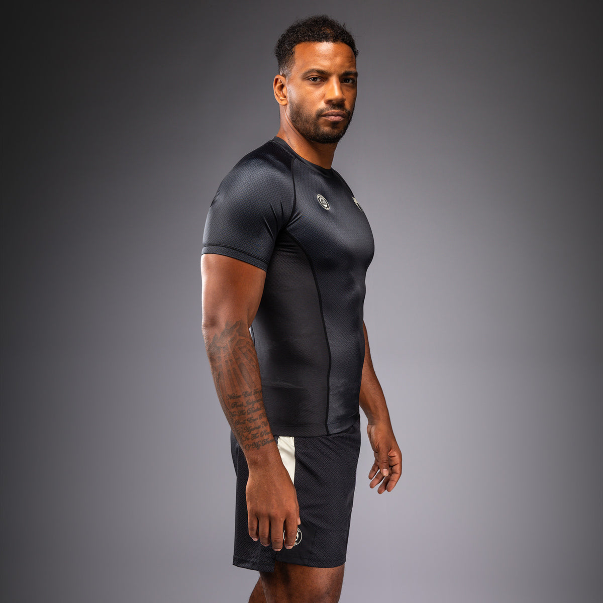 Rashguard à Manches Courtes Venum x Roger Gracie Academy - Noir - product-type_T-Shirts de Compression