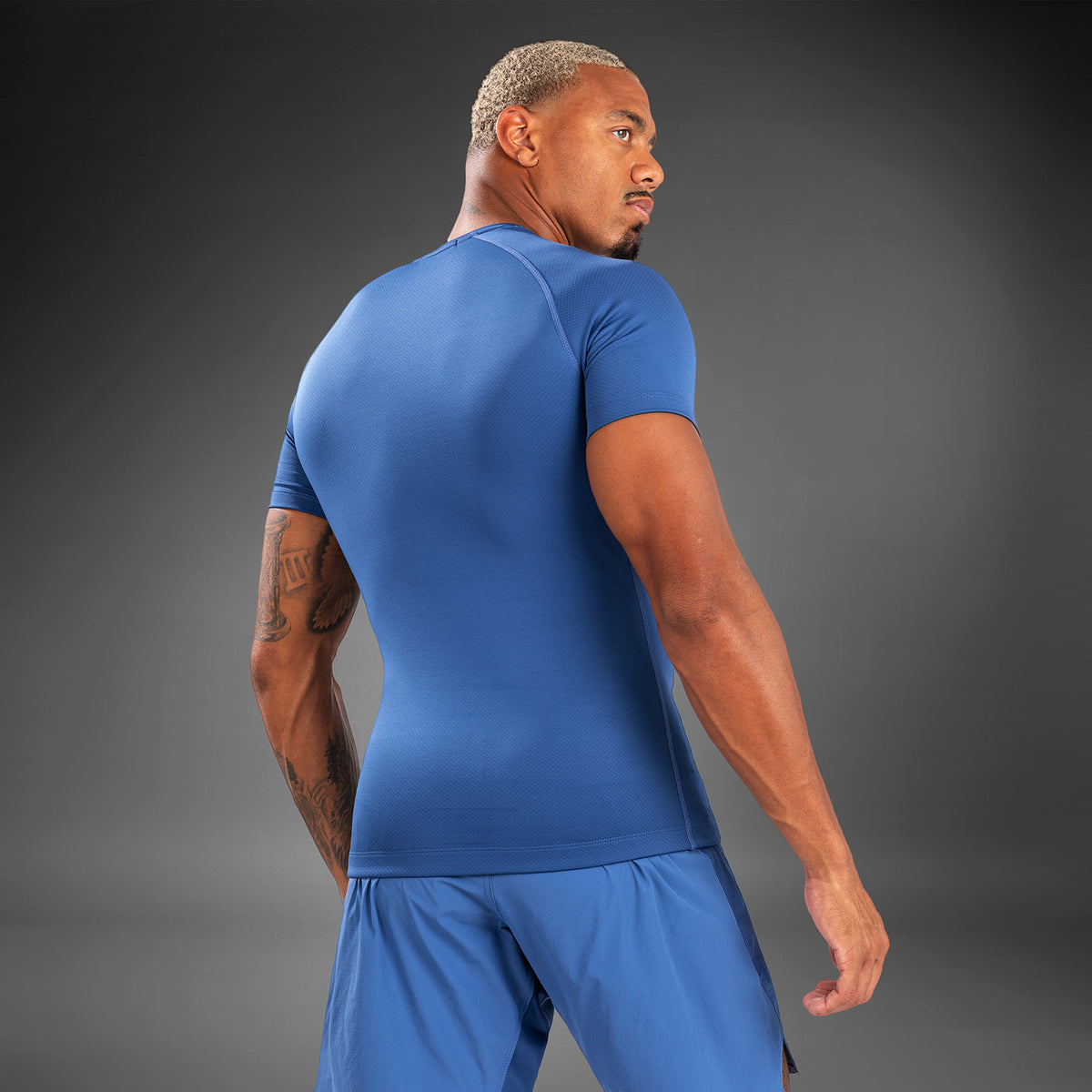 Rashguard à manches courtes pour hommes Venum Contender - Bleu - product-type_T-Shirts de Compression